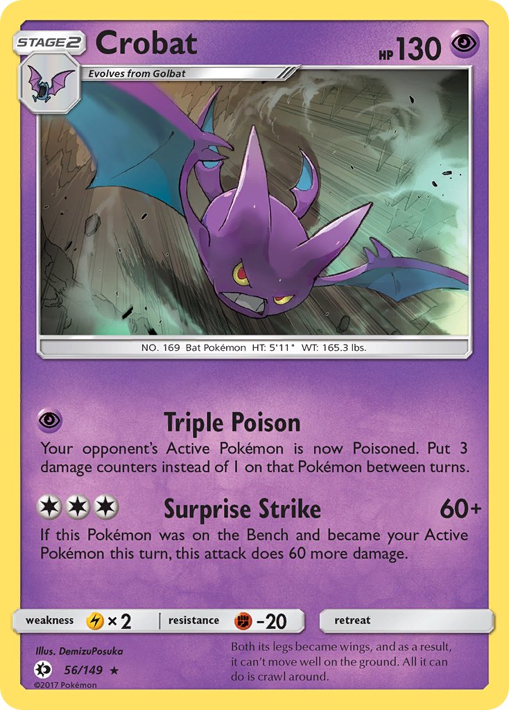 Sun & Moon Crobat [Cosmos-Holo] Pokémon card
